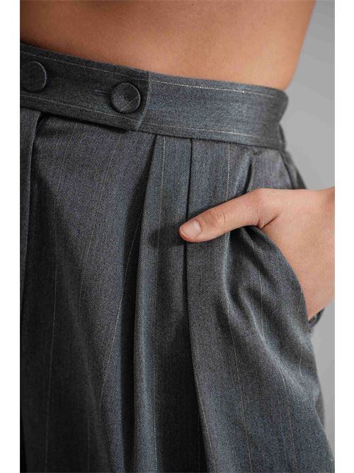 Pantalone gessato in lurex Twenty Fourhaitch | NORMA PANTSGRIGIO LUREX